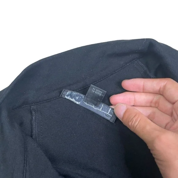 Adidas Y3 Hoodie Dress Women S Black Half Zip Up Yohji Yamamoto Y2K Pockets - Picture 5 of 12